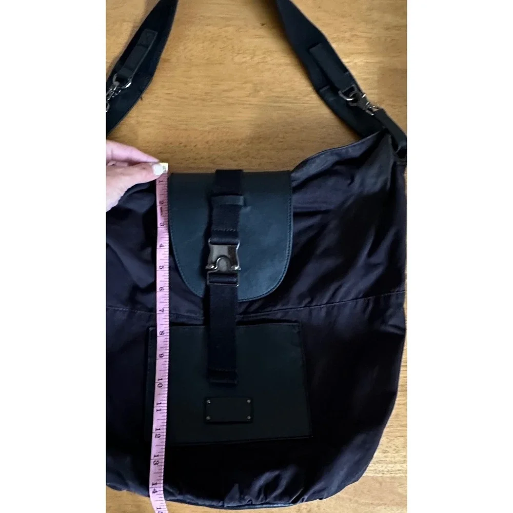 Y-3 Yohji Yamamoto Adidas Messenger Bag Black Nylon‎ Leather Crossbody 15